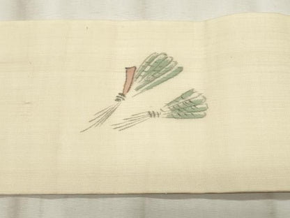 平和屋着物＊夏物　九寸名古屋帯　作家物　手描き　鉾　正絹　逸品　CABL2286fb
