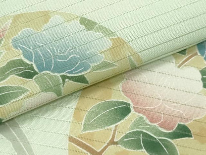 平和屋着物＊夏物　絽塩瀬　九寸名古屋帯　枝花丸文　正絹　逸品　CABL2289fb