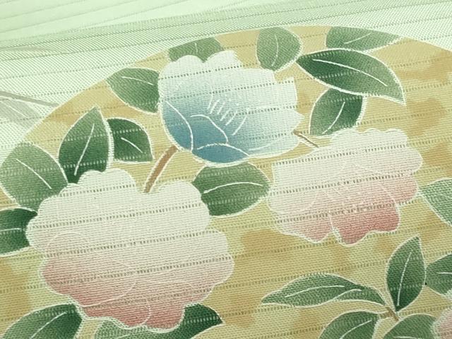 平和屋着物＊夏物　絽塩瀬　九寸名古屋帯　枝花丸文　正絹　逸品　CABL2289fb