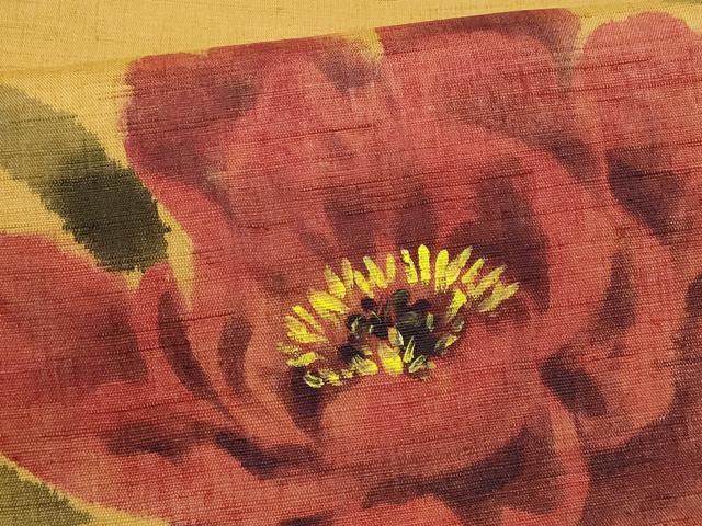 平和屋着物＊夏物　九寸名古屋帯　作家物　草花文　正絹　逸品　CABL2291fb