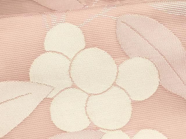 平和屋着物＊夏物　九寸名古屋帯　南天文　銀糸　正絹　逸品　CABL2295fb