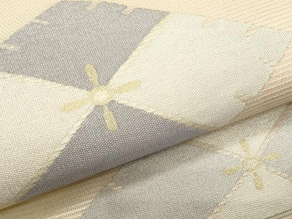 平和屋着物＊夏物　九寸名古屋帯　菱文　金銀糸　正絹　逸品　CABL2297fb