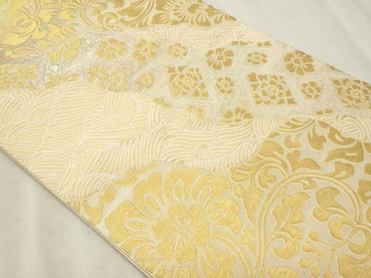 平和屋着物＊夏物　つけ帯　道長花文　金銀糸　正絹　逸品　CABL2304fb