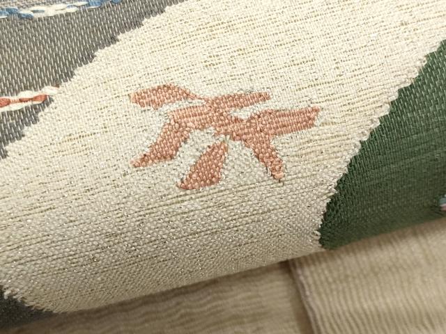 平和屋着物＊夏物　つけ帯　すくい織　流水文　正絹　逸品　CABL2314fb