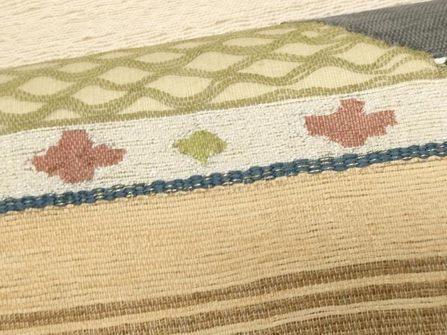 平和屋着物＊夏物　つけ帯　すくい織　流水文　正絹　逸品　CABL2314fb