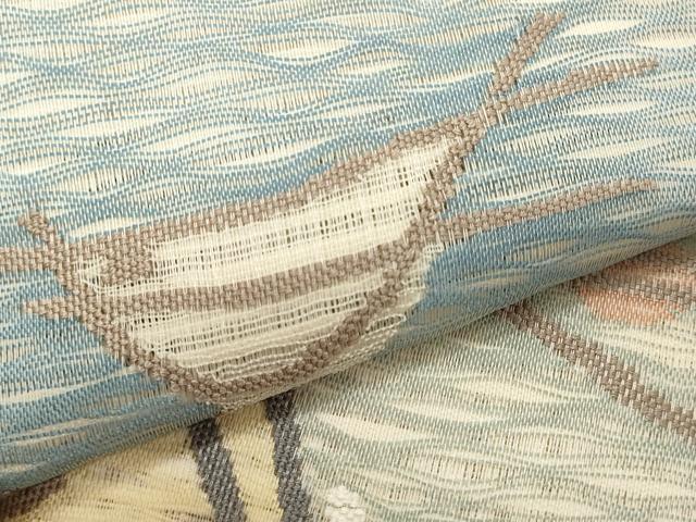 平和屋着物＊夏物　ワンタッチつけ帯　絽綴れ　抽象文様　正絹　逸品　CABL2317fb