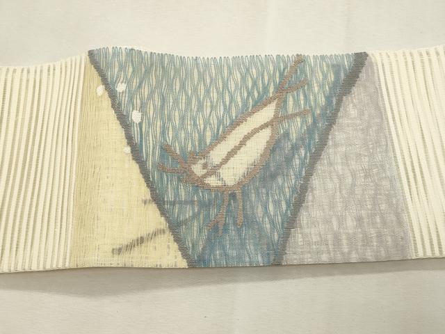 平和屋着物＊夏物　ワンタッチつけ帯　絽綴れ　抽象文様　正絹　逸品　CABL2317fb