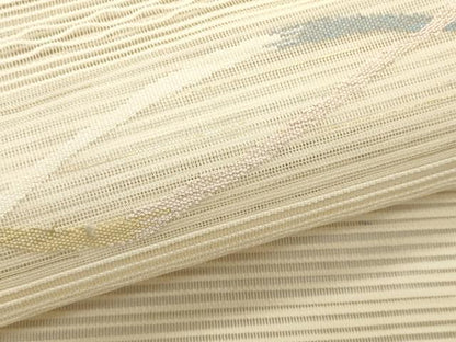 平和屋着物＊夏物　八寸名古屋帯　絽綴れ　横段文　正絹　逸品　CABL2321fb