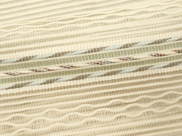 平和屋着物＊夏物　八寸名古屋帯　絽綴れ　横段文　正絹　逸品　CABL2321fb