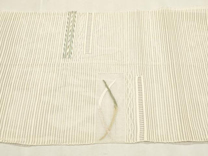 平和屋着物＊夏物　八寸名古屋帯　絽綴れ　横段文　正絹　逸品　CABL2321fb