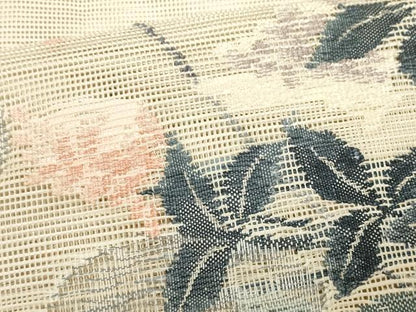 平和屋着物＊夏物　八寸名古屋帯　流水枝花文　正絹　逸品　CABL2323fb