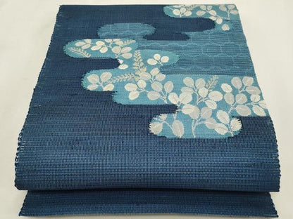 平和屋着物＊夏物　八寸名古屋帯　エ霞萩文　正絹　逸品　CABL2325fb