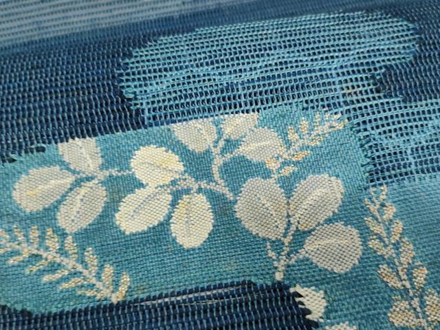 平和屋着物＊夏物　八寸名古屋帯　エ霞萩文　正絹　逸品　CABL2325fb