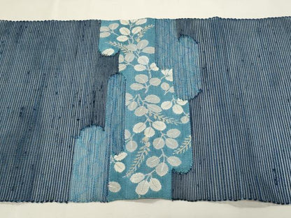 平和屋着物＊夏物　八寸名古屋帯　エ霞萩文　正絹　逸品　CABL2325fb