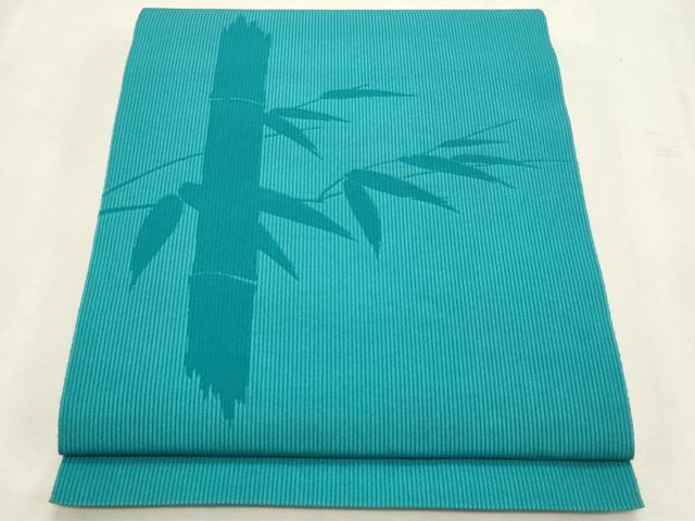 平和屋着物＊夏物　八寸名古屋帯　笹竹文　正絹　逸品　CABL2327fb