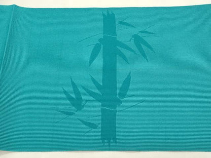 平和屋着物＊夏物　八寸名古屋帯　笹竹文　正絹　逸品　CABL2327fb