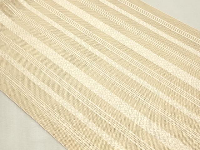 平和屋着物＊夏物　本場筑前博多織　八寸名古屋帯　紗献上　灰梅色　正絹　逸品　CABL2329fb