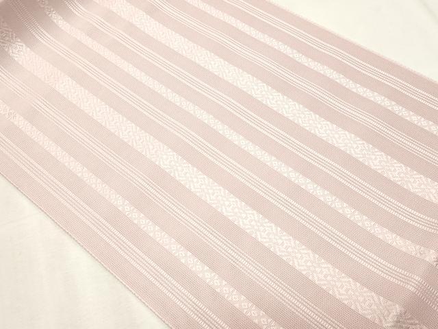 平和屋着物＊夏物　本場筑前博多織　八寸名古屋帯　紗献上　薄柿色　正絹　逸品　CABL2336fb