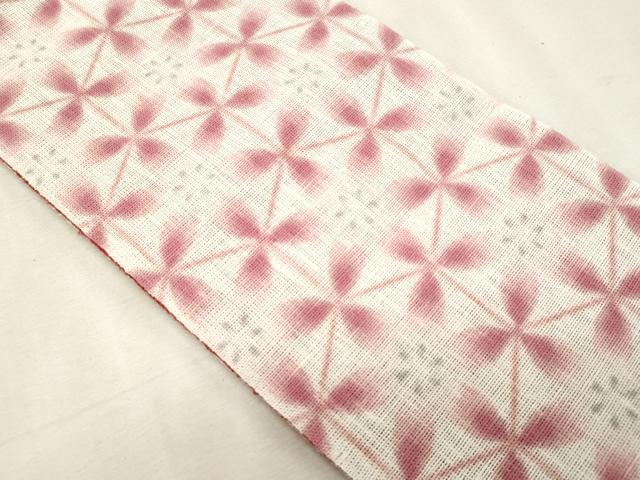 平和屋着物＊夏物　半幅帯　亀甲花文　CABL2360fb