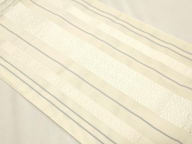 平和屋着物＊夏物　本場筑前博多織　八寸名古屋帯　紗献上　正絹　逸品　CABL2365fb