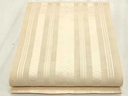 平和屋着物＊夏物　本場筑前博多織　八寸名古屋帯　紗献上　灰梅色　正絹　逸品　CABL2368fb