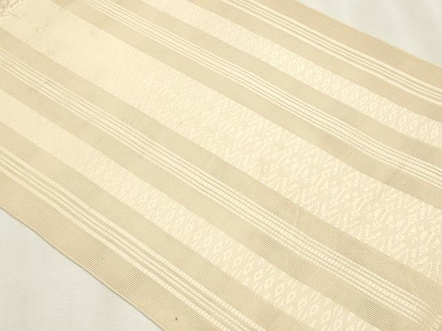 平和屋着物＊夏物　本場筑前博多織　八寸名古屋帯　紗献上　灰梅色　正絹　逸品　CABL2368fb