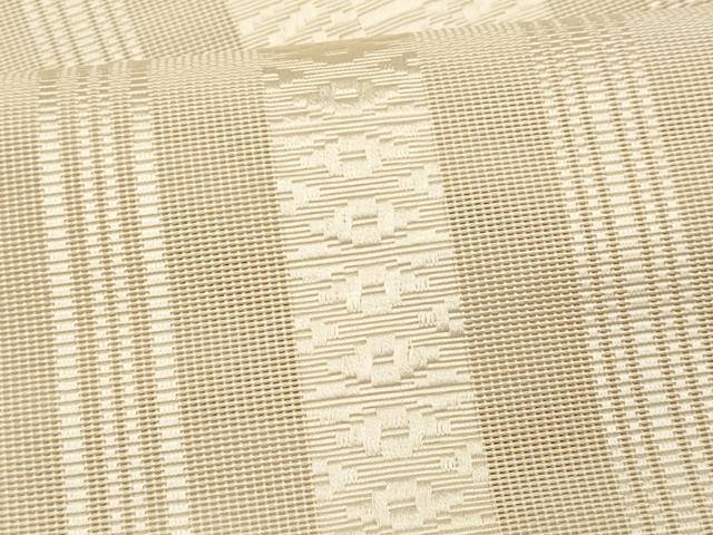平和屋着物＊夏物　本場筑前博多織　八寸名古屋帯　紗献上　練色　正絹　逸品　CABL2373fb