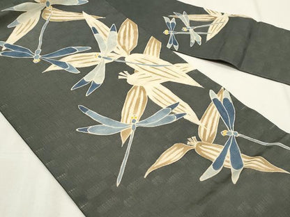 平和屋着物＊夏物　九寸名古屋帯　蜻蛉　正絹　逸品　CABL2385fb