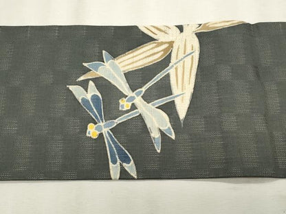 平和屋着物＊夏物　九寸名古屋帯　蜻蛉　正絹　逸品　CABL2385fb