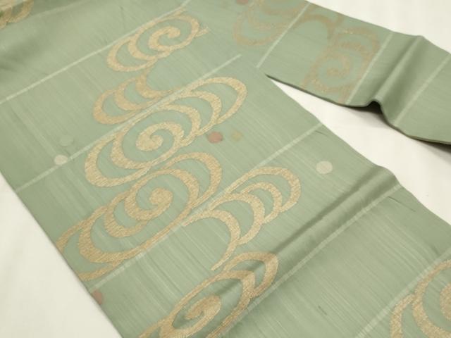 平和屋着物＊夏物　九寸名古屋帯　流水文　金糸　正絹　逸品　CABL2386fb