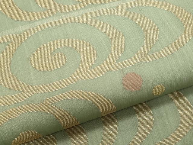 平和屋着物＊夏物　九寸名古屋帯　流水文　金糸　正絹　逸品　CABL2386fb