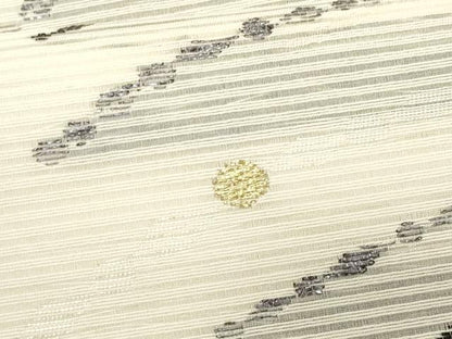 平和屋着物＊夏物　九寸名古屋帯　抽象文様　金銀糸　正絹　逸品　CABL2387fb