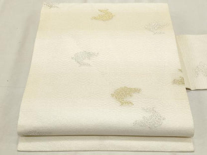 平和屋着物＊夏物　九寸名古屋帯　荒磯　金銀糸　正絹　逸品　CABL2388fb
