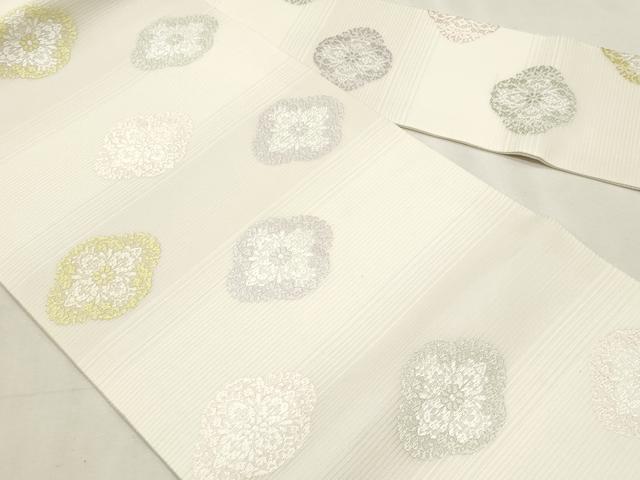 平和屋着物＊夏物　九寸名古屋帯　舞花文　正絹　逸品　CABL2389fb