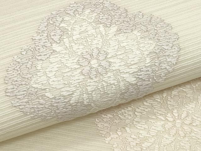 平和屋着物＊夏物　九寸名古屋帯　舞花文　正絹　逸品　CABL2389fb