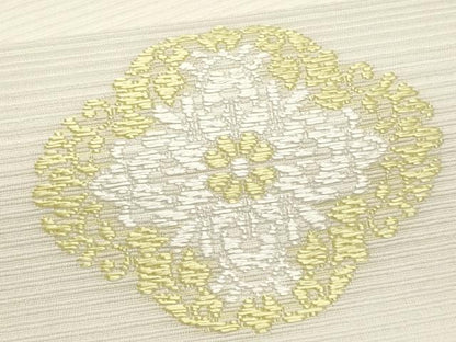 平和屋着物＊夏物　九寸名古屋帯　舞花文　正絹　逸品　CABL2389fb