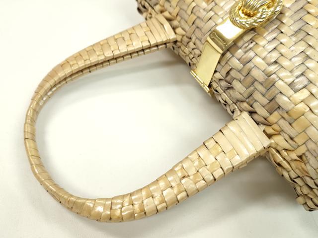 平和屋着物▼和装小物　夏用バッグまとめて３点　籠バッグ　編みバッグ　ハンドバッグ　クラッチ　網代　銀糸　逸品　CABL2423ju