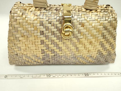 平和屋着物▼和装小物　夏用バッグまとめて３点　籠バッグ　編みバッグ　ハンドバッグ　クラッチ　網代　銀糸　逸品　CABL2423ju