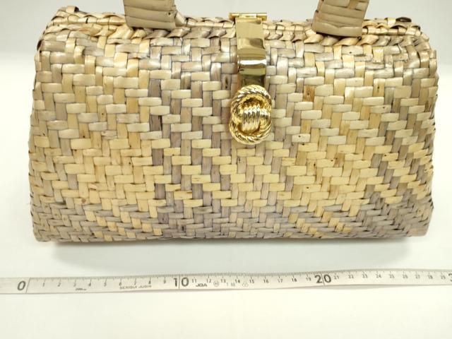 平和屋着物▼和装小物　夏用バッグまとめて３点　籠バッグ　編みバッグ　ハンドバッグ　クラッチ　網代　銀糸　逸品　CABL2423ju