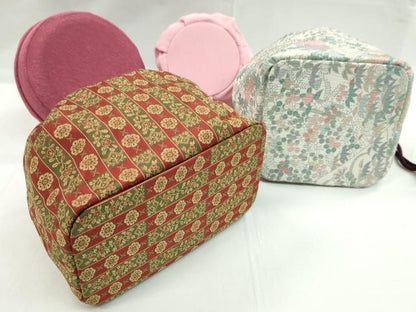 平和屋着物▼和装小物　和装バッグ　巾着まとめて５点　刺繍　鳳凰草花文　今様色　縮緬　綿　浴衣　未使用多数　逸品　CABL2429ju