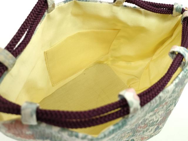 平和屋着物▼和装小物　和装バッグ　巾着まとめて５点　刺繍　鳳凰草花文　今様色　縮緬　綿　浴衣　未使用多数　逸品　CABL2429ju