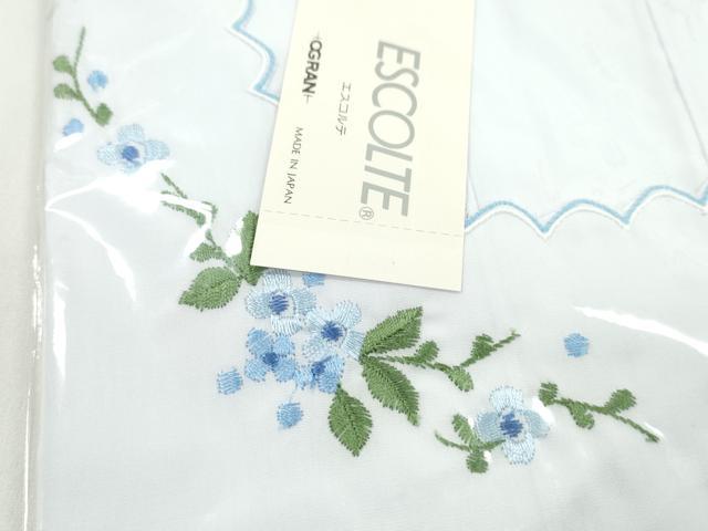 平和屋着物▼和装小物　割烹着まとめて５点　刺繍　レース　花　白　80cm　85cm　逸品　未使用　CABL2483ju