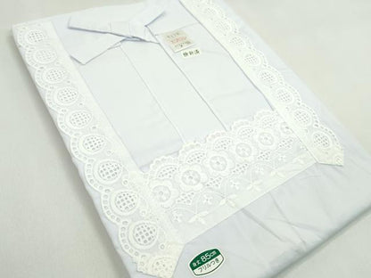 平和屋着物▼和装小物　割烹着まとめて５点　刺繍　レース　花　白　80cm　85cm　逸品　未使用　CABL2483ju