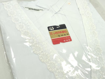 平和屋着物▼和装小物　割烹着まとめて５点　刺繍　レース　花　白　80cm　85cm　逸品　未使用　CABL2483ju