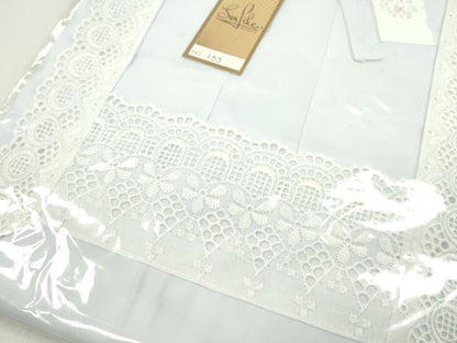 平和屋着物▼和装小物　割烹着まとめて５点　レース　花　白　80cm　85cm　90cm　逸品　未使用　CABL2484ju