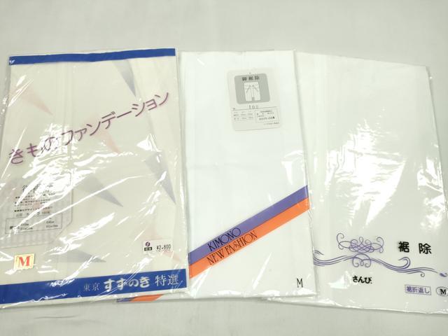 平和屋着物▼和装小物　和装肌着まとめて10点　肌襦袢　裾除け　着物スリップ　レース袖　Ｍサイズ　逸品　未使用　CABL2489ju