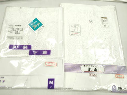 平和屋着物▼和装小物　和装肌着まとめて10点　肌襦袢　裾除け　レース袖　Ｍサイズ　さんび謹製　逸品　未使用　CABL2490ju