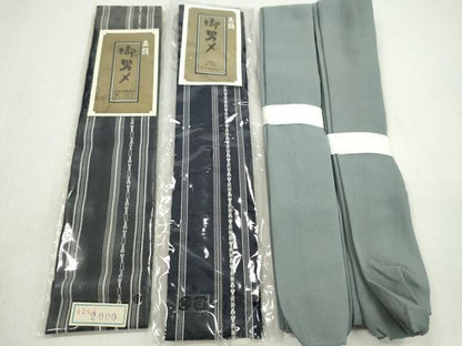 平和屋着物▼男性　和装小物　和装肌着・伊達締め・腰ひも10点セット　肌襦袢　踊用袴下　腰紐　伊達〆　Ｌ、ＬＬ　逸品　未使用CABL2493ju