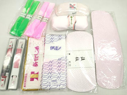 平和屋着物▼和装小物　着付け用品まとめて10点　帯板　帯枕　伊達締め　コーリンベルト　腰紐　サッシュ　未使用多数　逸品　CABL2504ju