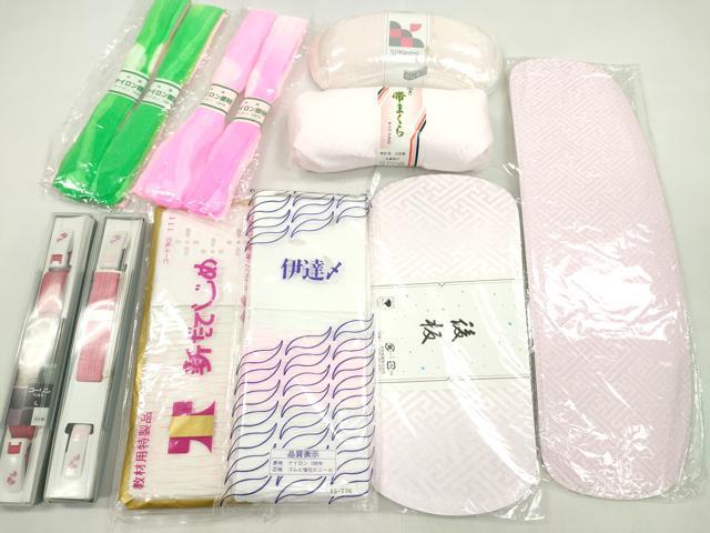 平和屋着物▼和装小物　着付け用品まとめて10点　帯板　帯枕　伊達締め　コーリンベルト　腰紐　サッシュ　未使用多数　逸品　CABL2504ju